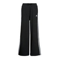 Clothing Women Tracksuit bottoms Adidas Sportswear 3S FT WIDE PT Black / White