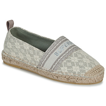 Shoes Women Espadrilles Superdry Canvas Espadrille Overlay Shoe Beige