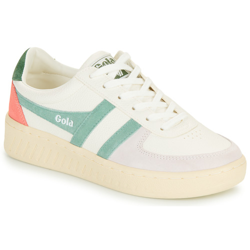 Shoes Women Low top trainers Gola GRANDSLAM TRIDENT White / Beige / Green