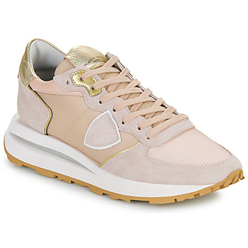 Shoes Women Low top trainers Philippe Model TROPEZ HAUTE LOW WOMAN Beige / Pink / Gold