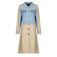 Clothing Women Trench coats Desigual CHAQ RIGA Blue / Beige