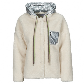 Clothing Women Duffel coats Les Petites Bombes JANINA Chalk / Silver