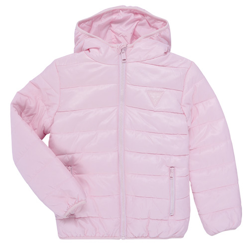 Clothing Girl Duffel coats Guess HOODED LS PADDED PUFFER W ZIP Pink