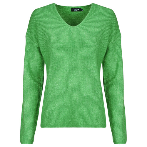 Clothing Women jumpers Only ONLCAMILLA V-NECK Green