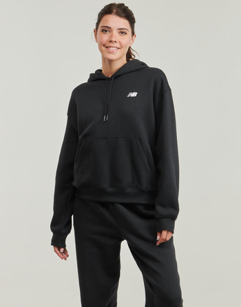 Clothing Women sweaters New Balance SMALL LOGO HOODIE Black