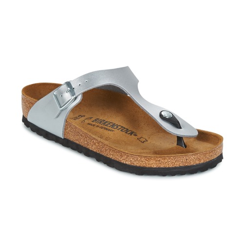 Shoes Women Flip flops Birkenstock GIZEH Silver