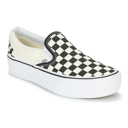 Shoes Women Slip ons Vans Classic Slip-On Platform Black / White