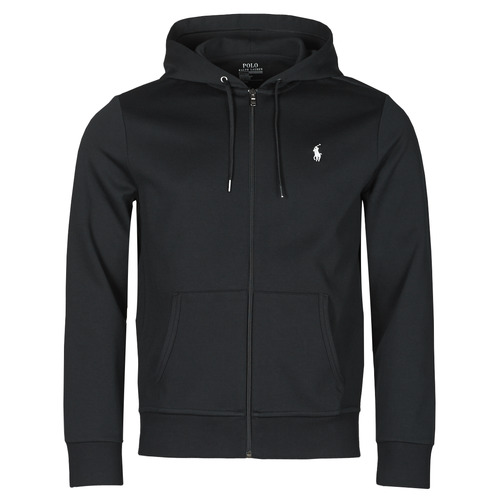 vaatteet Miehet Svetari Polo Ralph Lauren SWEATSHIRT A CAPUCHE ZIPPE EN JOGGING DOUBLE KNIT TECH LOGO PONY Musta