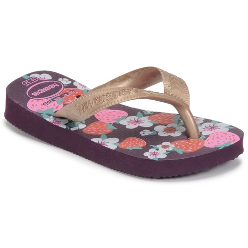 kengät Tytöt Varvassandaalit Havaianas KIDS FLORES Violetti / Kulta