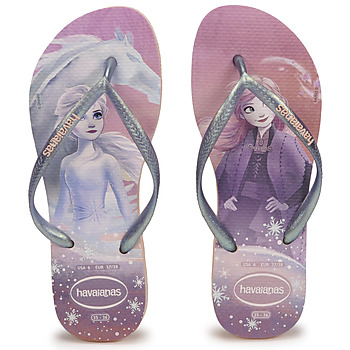 kengät Tytöt Varvassandaalit Havaianas KIDS SLIM FROZEN Vaaleanpunainen