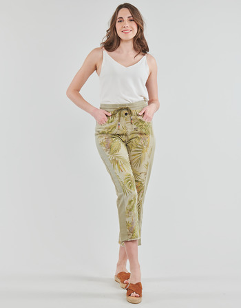 vaatteet Naiset Väljät housut / Haaremihousut Desigual PANT_JUNGLE Khaki / Monivärinen