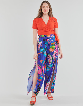 vaatteet Naiset Väljät housut / Haaremihousut Desigual PANT_LESLIE Sininen / Monivärinen