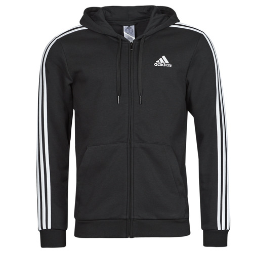 vaatteet Miehet Ulkoilutakki Adidas Sportswear 3 Stripes FL FULL ZIP HD Musta