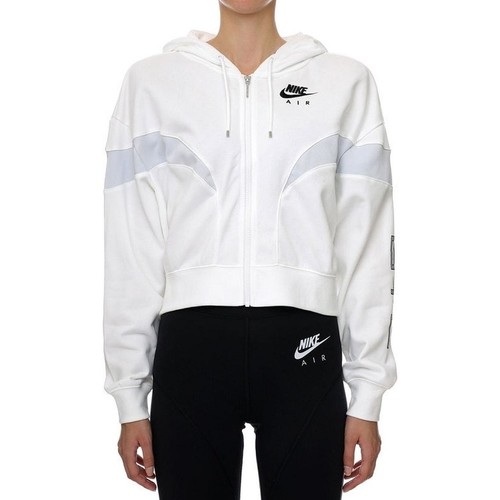 vaatteet Naiset Svetari Nike W NSW AIR FLC GX FZ HOODIE Valkoinen