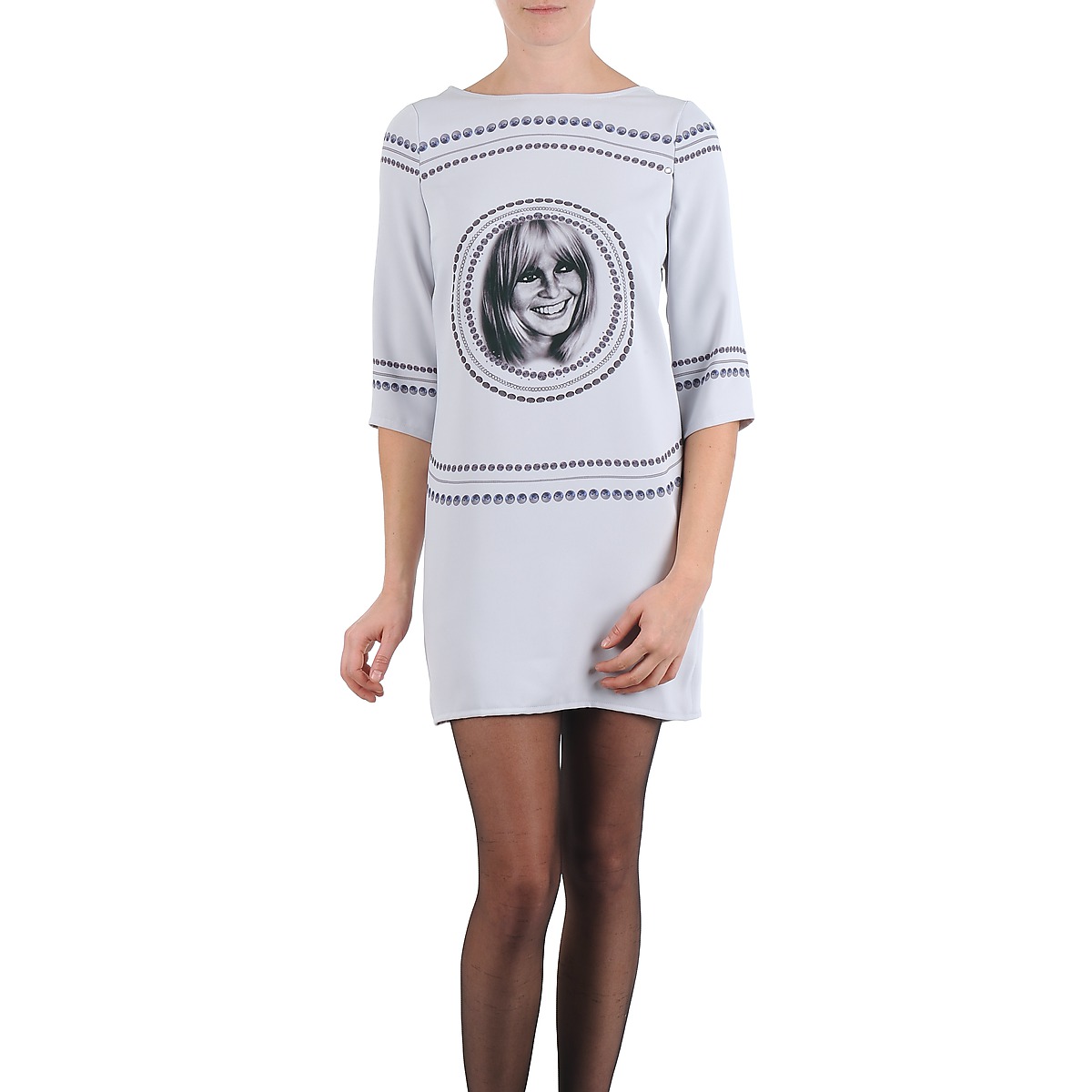 vaatteet Naiset Lyhyt mekko Brigitte Bardot BB43121 Harmaa