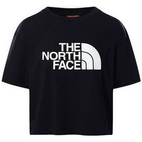 vaatteet Naiset T-paidat & Poolot The North Face W CROPPED EASY TEE Musta