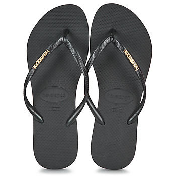 kengät Naiset Varvassandaalit Havaianas SLIM LOGO METALLIC Musta