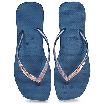 kengät Naiset Varvassandaalit Havaianas SLIM SQUARE GLITTER Laivastonsininen