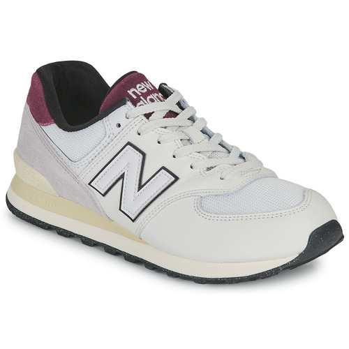 kengät Matalavartiset tennarit New Balance 574 Beige / Viininpunainen