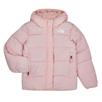 vaatteet Tytöt Toppatakki The North Face Girls Reversible North Down jacket Vaaleanpunainen