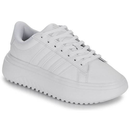 kengät Naiset Matalavartiset tennarit Adidas Sportswear GRAND COURT PLATFORM Valkoinen