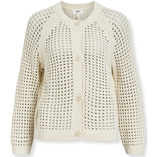 vaatteet Naiset Neulepusero Object Charlie Cardigan L/S - Sandshell Beige