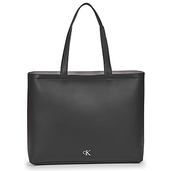 laukut Naiset Ostoslaukut Calvin Klein Jeans MINIMAL MONOGRAM SLIM TOTE34 Musta