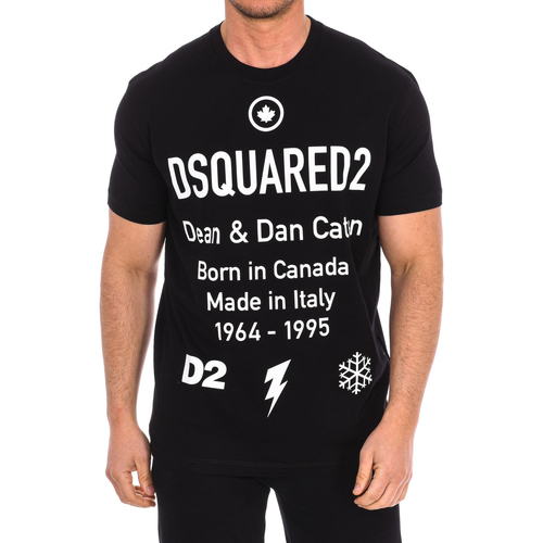 vaatteet Miehet Lyhythihainen t-paita Dsquared S74GD0746-S23009-900 Musta