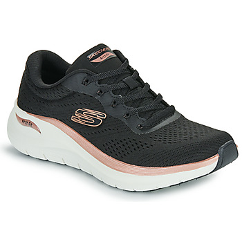 kengät Naiset Matalavartiset tennarit Skechers ARCH FIT 2.0 GLOW THE DISTANCE Musta / Kulta