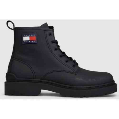 kengät Miehet Bootsit Tommy Hilfiger TJM LEATHER LACE EM0EM01447 Musta