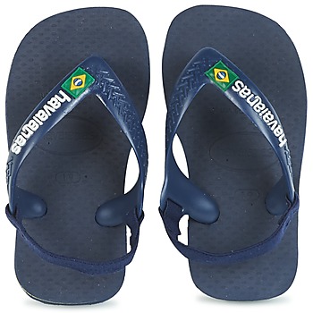 kengät Lapset Varvassandaalit Havaianas BABY BRASIL LOGO Laivastonsininen / Keltainen