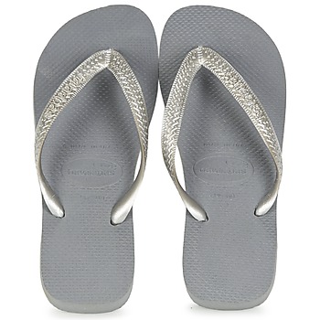 kengät Naiset Varvassandaalit Havaianas TOP METALLIC Harmaa / Acier