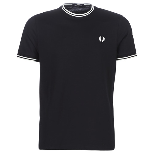 Υφασμάτινα Άνδρας T-shirt με κοντά μανίκια Fred Perry TWIN TIPPED T-SHIRT Black