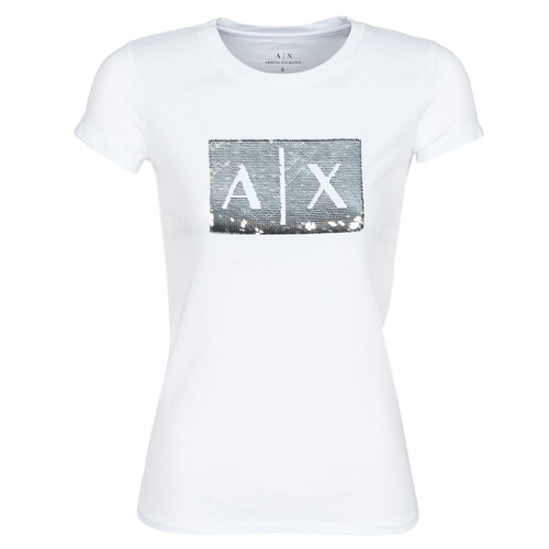 Υφασμάτινα Γυναίκα T-shirt με κοντά μανίκια Armani Exchange HANEL Άσπρο