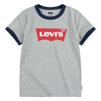 Υφασμάτινα Αγόρι T-shirt με κοντά μανίκια Levi's BATWING RINGER TEE Grey