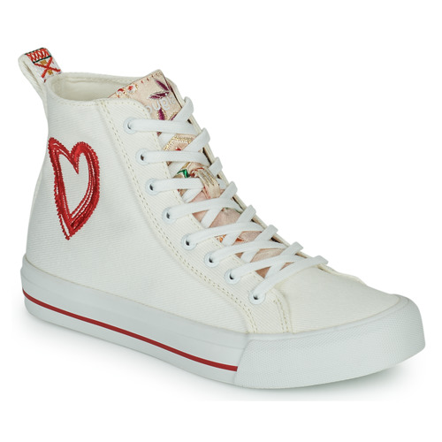 Παπούτσια Γυναίκα Ψηλά Sneakers Desigual BETA HEART Άσπρο / Red