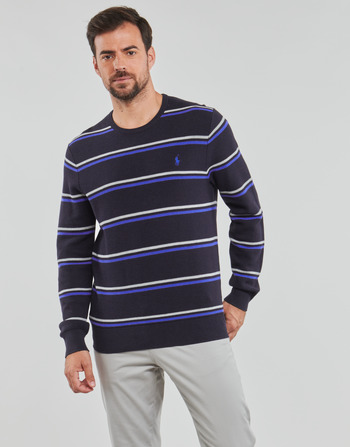 Υφασμάτινα Άνδρας Πουλόβερ Polo Ralph Lauren LSTXTSTRCNPP-LONG SLEEVE-PULLOVER Marine / Μπλέ / Grey