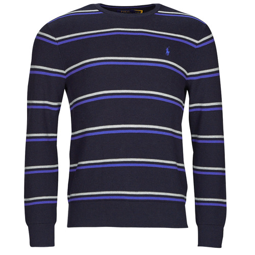 Υφασμάτινα Άνδρας Πουλόβερ Polo Ralph Lauren LSTXTSTRCNPP-LONG SLEEVE-PULLOVER Marine / Μπλέ / Grey