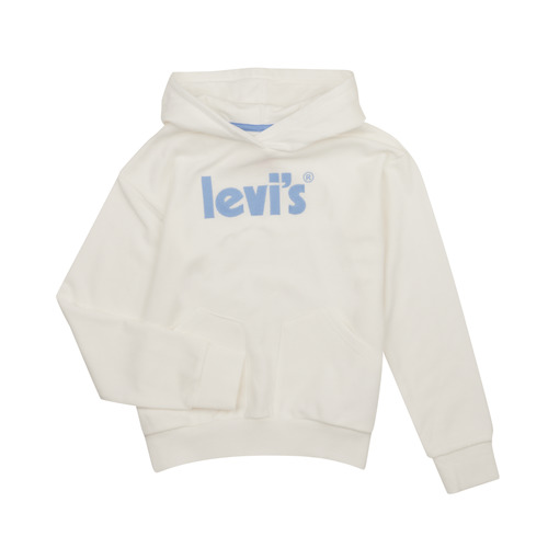 Υφασμάτινα Κορίτσι Φούτερ Levi's LVG SQUARE POCKET HOODIE Άσπρο