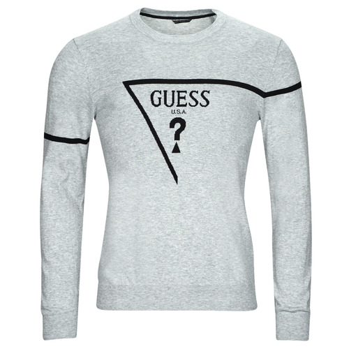 Υφασμάτινα Άνδρας Πουλόβερ Guess ROB CN LOGO SWTR Grey