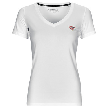 Υφασμάτινα Γυναίκα T-shirt με κοντά μανίκια Guess SS VN MINI TRIANGLE TEE Άσπρο