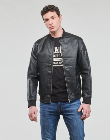 Υφασμάτινα Άνδρας Μπουφάν Jack & Jones JJROCKY PU BOMBER Black