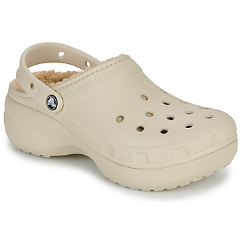 Παπούτσια Γυναίκα Σαμπό Crocs Classic Platform Lined Clog W Beige