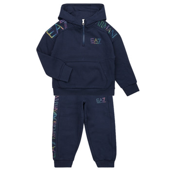 Υφασμάτινα Αγόρι Σετ από φόρμες Emporio Armani EA7 LOGO SERIES TRACKSUIT Marine