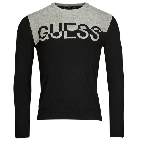 Υφασμάτινα Άνδρας Πουλόβερ Guess ALEX LS CN LOGO SWEATER Black