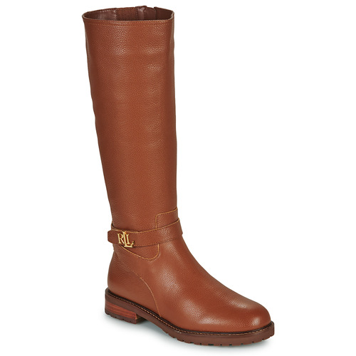 Παπούτσια Γυναίκα Μπότες για την πόλη Lauren Ralph Lauren HALLEE-BOOTS-TALL BOOT Cognac