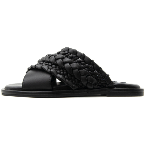 Παπούτσια Γυναίκα Σανδάλια / Πέδιλα Inuovo LEATHER FLAT SANDALS WOMEN ΜΑΥΡΟ