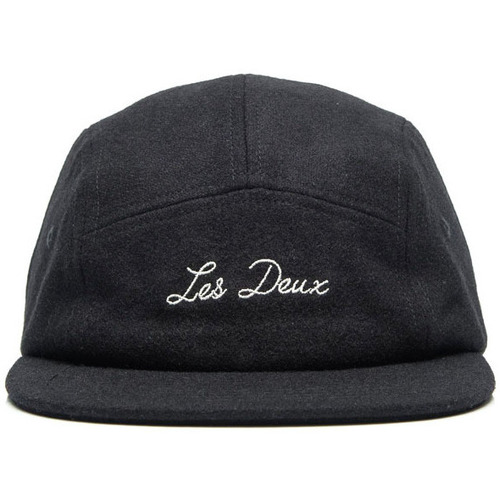 Αξεσουάρ Άνδρας Καπέλα Les Deux WOOL 5-PANEL CAP MEN ΜΑΥΡΟ