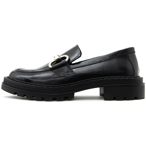 Παπούτσια Γυναίκα Μοκασσίνια Inuovo LEATHER LOAFERS WOMEN ΜΑΥΡΟ