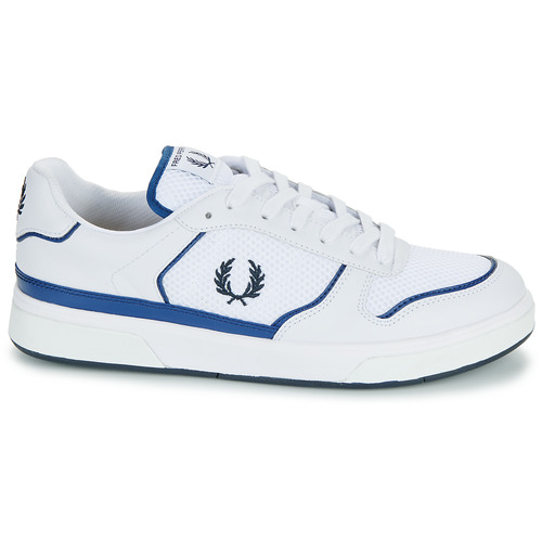 Fred Perry B300 Leather / Mesh Άσπρο / Μπλέ